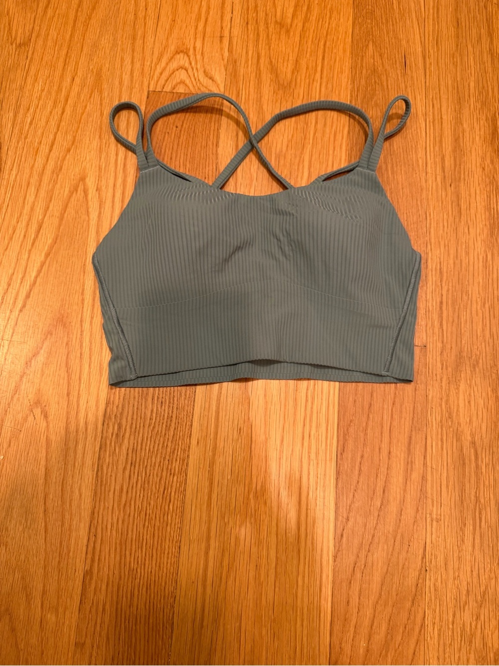lululemon athletica Ribbed Cross-Back Bralette - Sage